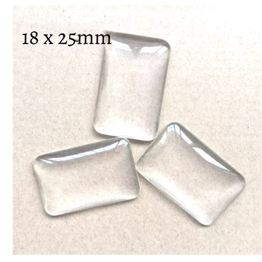 18x25mm Rectangle Glass Cabochon