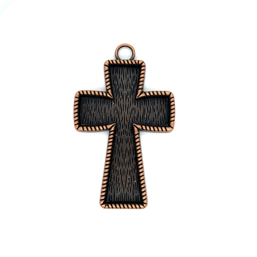 Extra Large Cross Blank Pendant Base 70x43mm - Perfect Pendants Plus