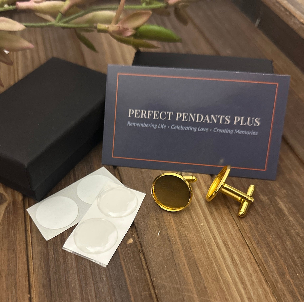 1 DIY Kit - Photo Cuff Links for Wedding Party Gift - Perfect Pendants Plus