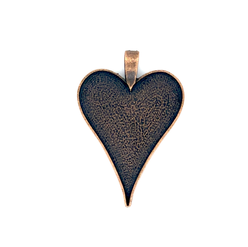 Heart Shaped Pendant Tray 35x48mm