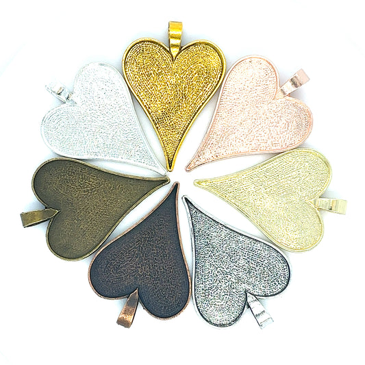 Heart Shaped Pendant Tray 35x48mm - Perfect Pendants Plus