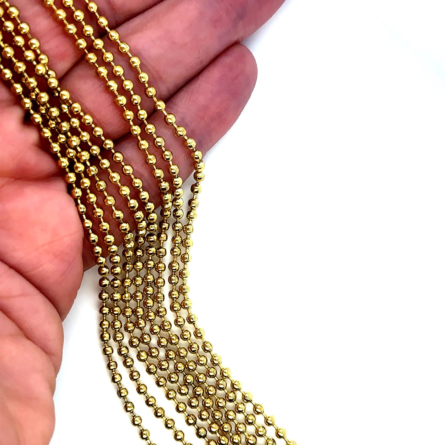 100 Wholesale Bulk Metal Chains 30 Inch Ball Chain Necklaces - Perfect Pendants Plus