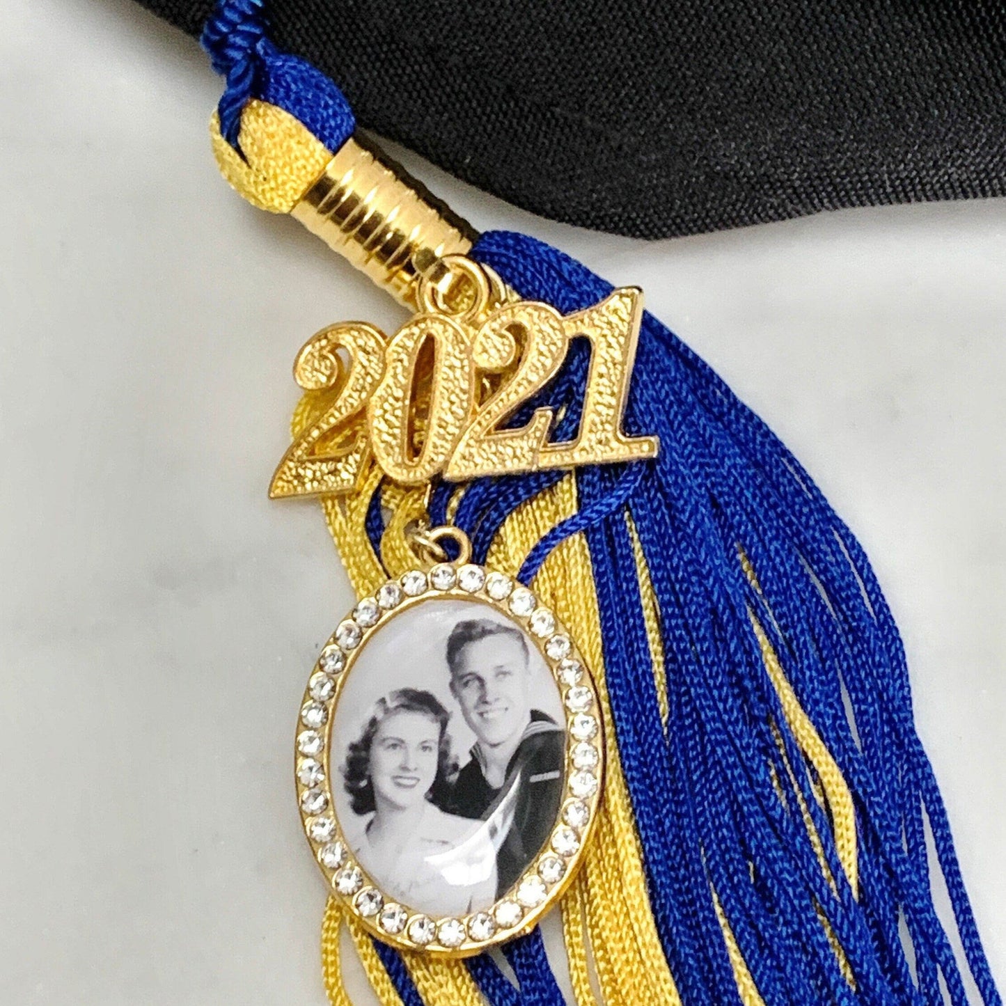 DIY Kit to make Graduation Cap Charm with Memorial Photo to Wear on Cap - Perfect Pendants Plus
