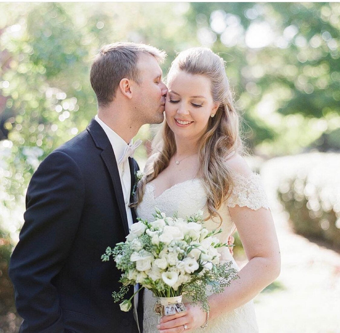 Walk me down the aisle - Wedding Jewelry charms to hang from bouquet - Photo memory pendant for keepsake includes everything you need