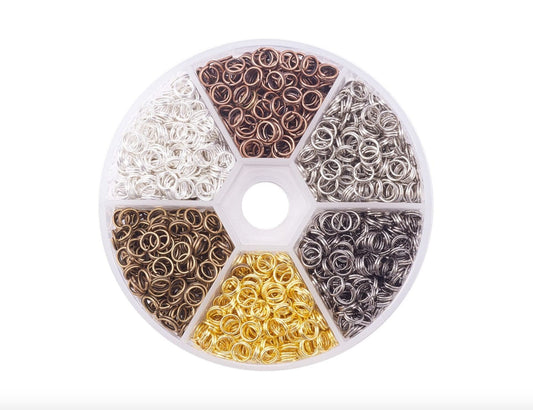 7mm Jump rings Multi Color - assorted Gold, silver, bronze, Gunmetal - Findings , 0.7 mm thick Lead and nickel free
