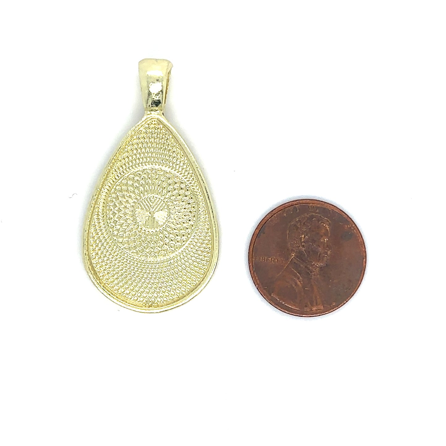 20x30mm Teardrop Shaped Necklace Pendant Setting