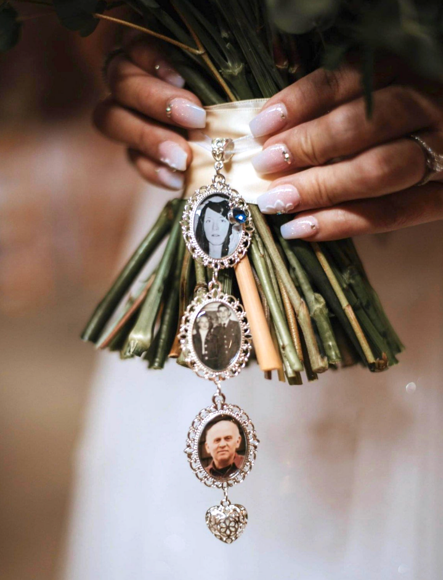 Custom Made Memorial Keepsake Charm Sentimental Bride - Perfect Pendants Plus