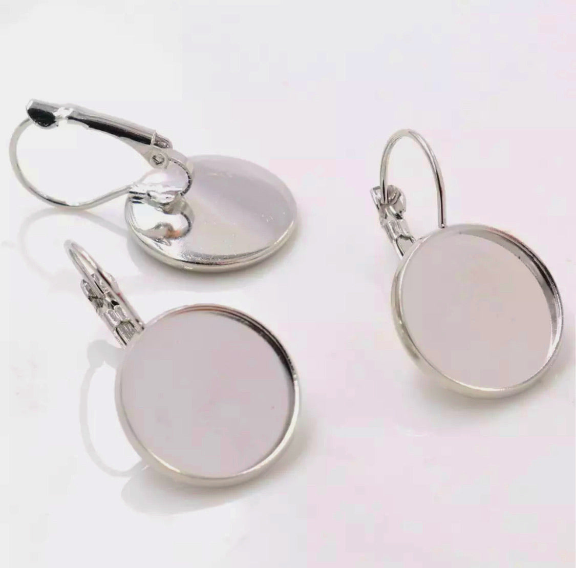 6 Pairs 18mm Round Earring Kits - with Glass - Perfect Pendants Plus