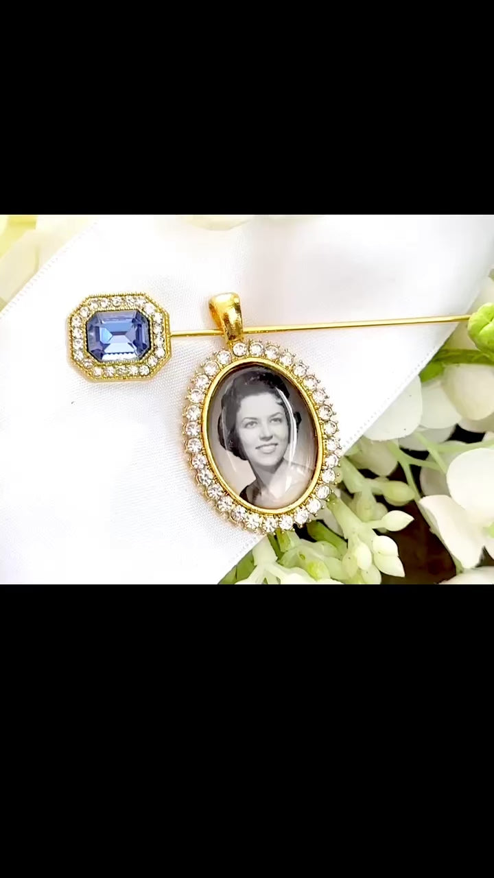 Picture charm and Brooch Loss of loved one 