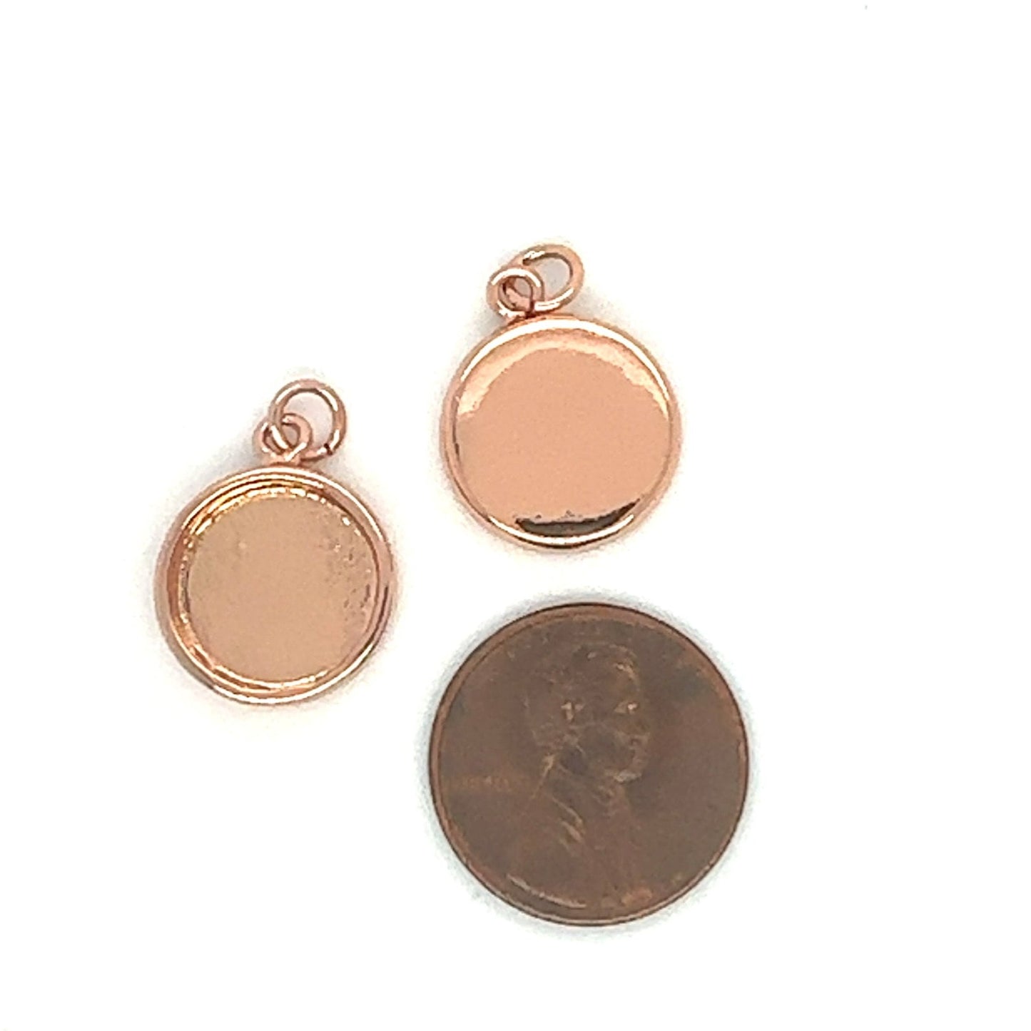 6 Pcs 12mm Deep Stainless Steel Round Bezel Setting Pendant - Perfect Pendants Plus