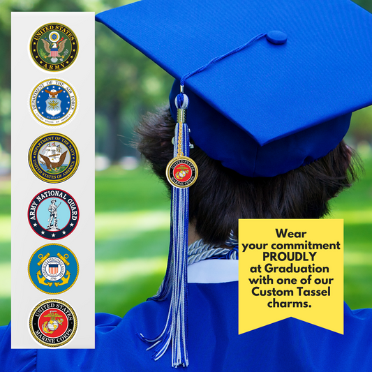 Make a Statement graduation tassel charm Military service 