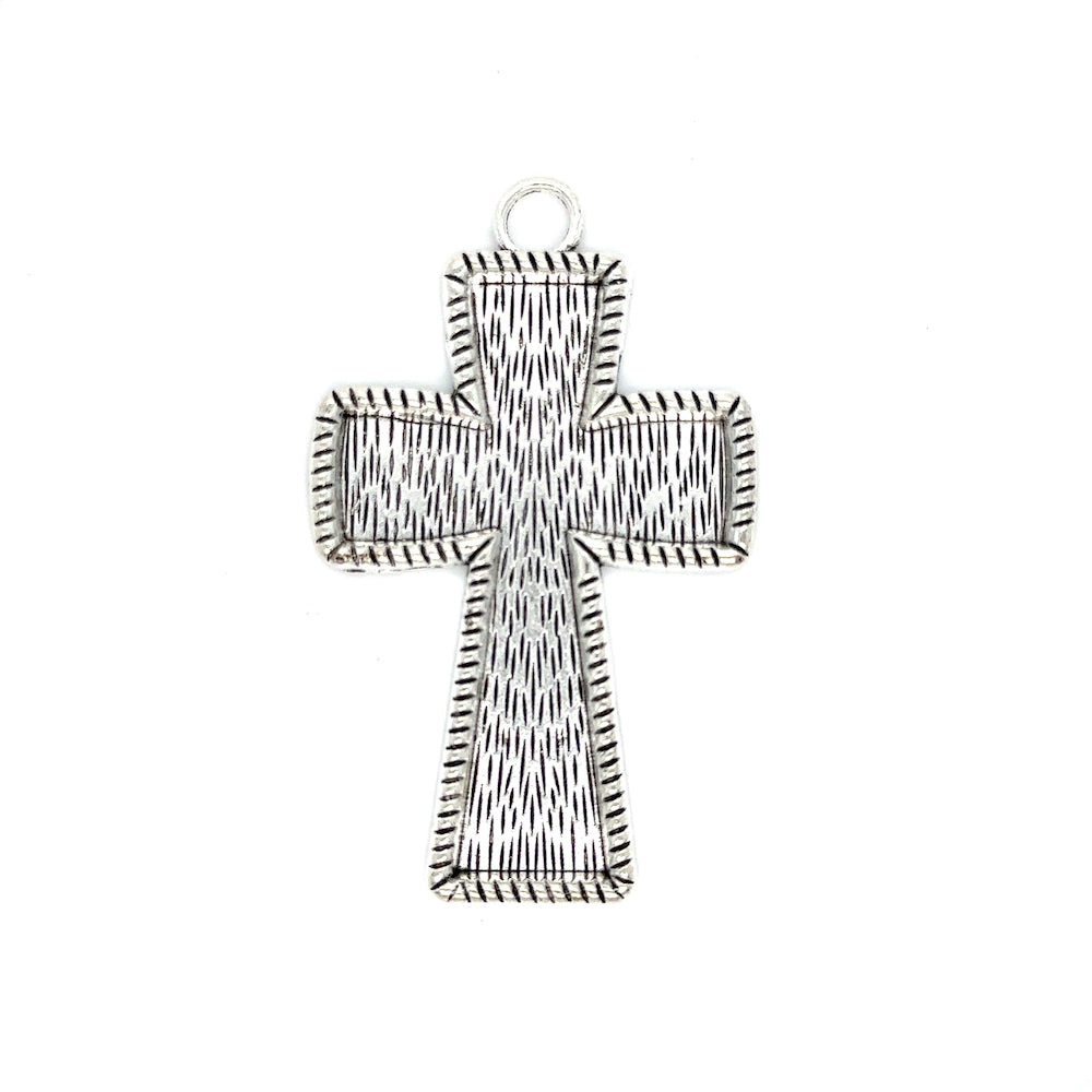 Extra Large Cross Blank Pendant Base 70x43mm - Perfect Pendants Plus