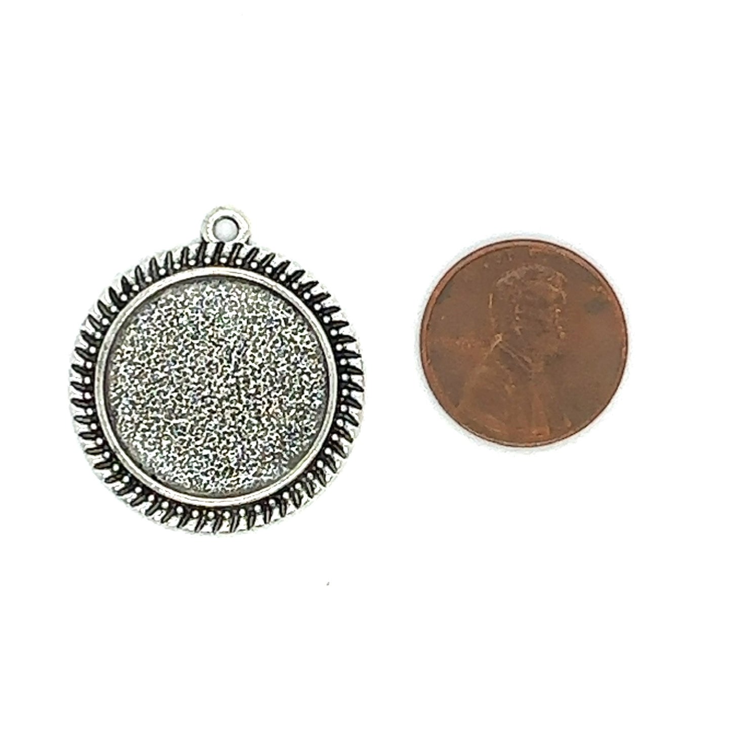 20mm Round Beaded Edge Bezels Jewelry Making Charms