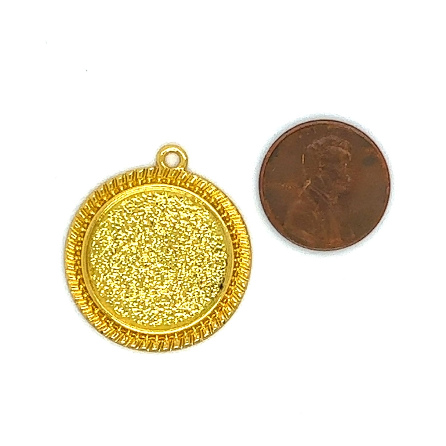 20mm Round Beaded Edge Bezels Jewelry Making Charms - Perfect Pendants Plus