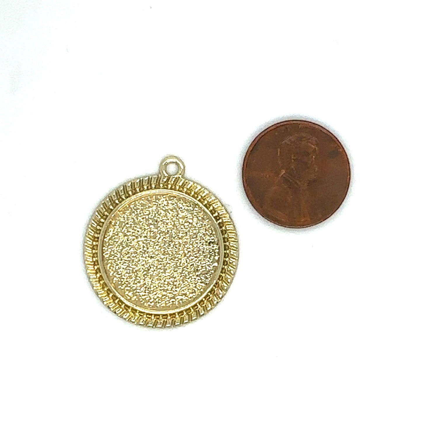 20mm Round Beaded Edge Bezels Jewelry Making Charms