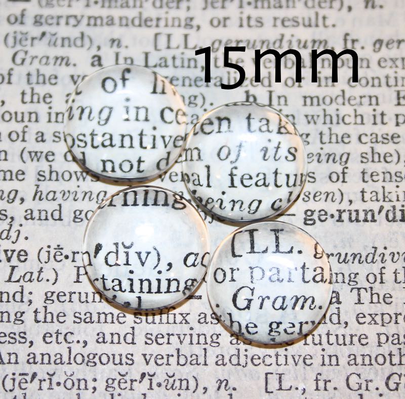 12 - 15mm Round Clear Glass for Pendants, Magnets or Mosaics - Perfect Pendants Plus
