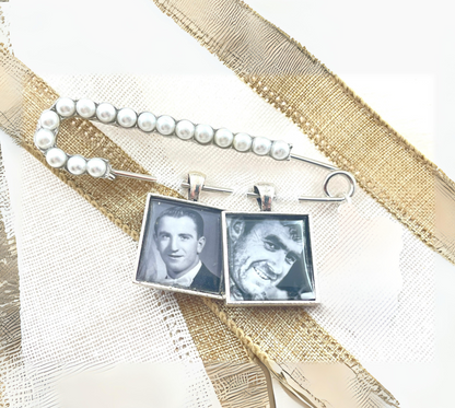 Rememberance Charms Classic Pendant and Pearl Pin Set
