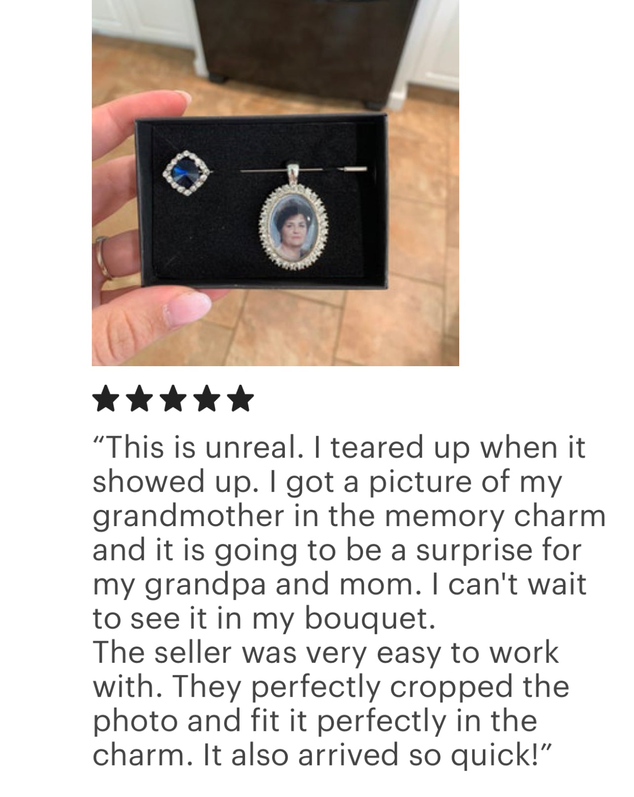 DIY Kit Something Blue Photo Memory Charm and Pin - Perfect Pendants Plus