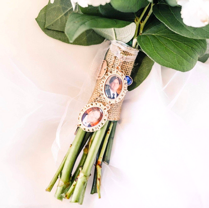DIY KIT Something Blue Photo Memory Charm Brides Bouquet