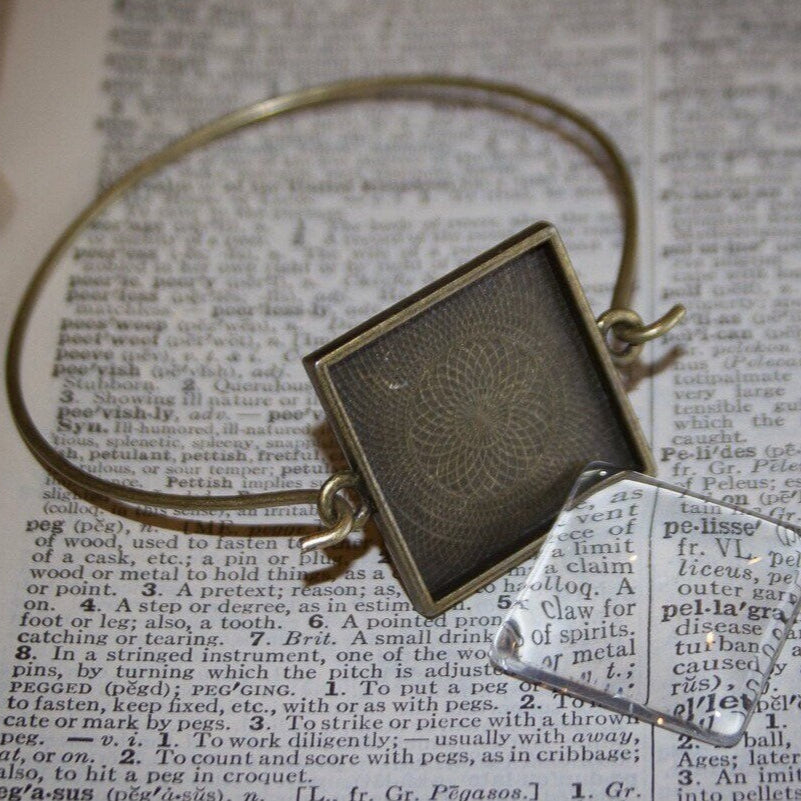 25mm Square Connector Blank Pendant 1 inch - Perfect Pendants Plus
