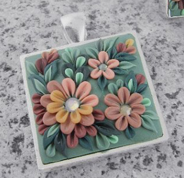 Square 1 Inch Blank Pendant Setting 25mm - Perfect Pendants Plus