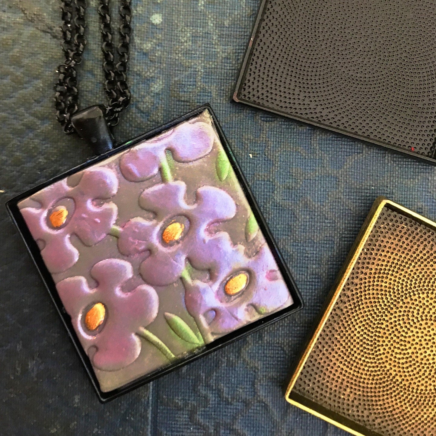 35mm Extra large Square Bezel Pendant Blanks - Perfect Pendants Plus