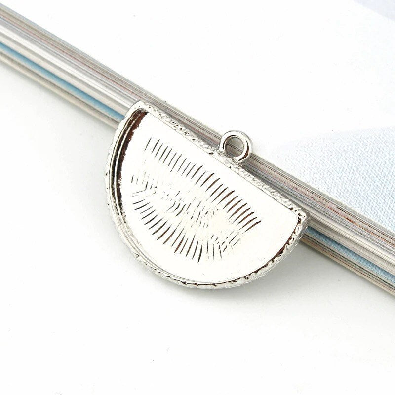 23x14mm Half Circle Bezels For Earrings, or Pendants - Perfect Pendants Plus