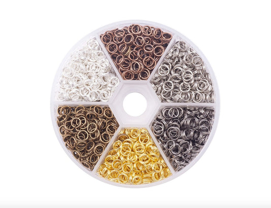 6mm Jump rings Multi Color - assorted Gold, silver, bronze, Gunmetal - Findings , 0.7 mm thick 6 mm Lead and nickel free