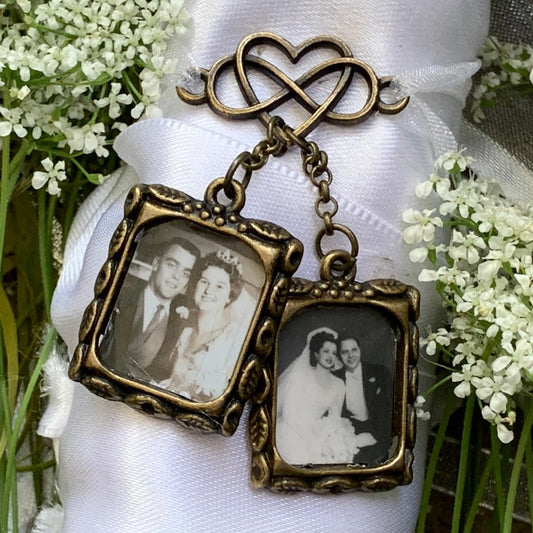Wedding Bouquet Charms gift for bride - for memorial photos to walk down the aisle