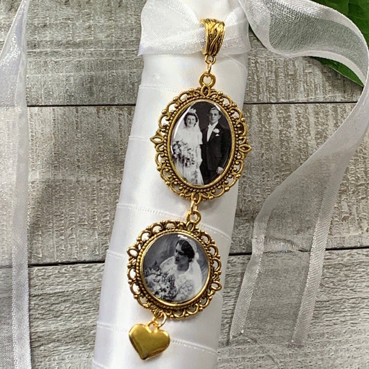 Wedding Photo charms Custom Made or DIY Bouquet memory Charms for Family photos gift for bride