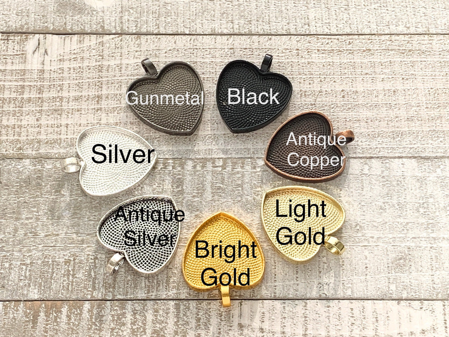 25mm Heart Shaped Pendant Charms - Perfect Pendants Plus