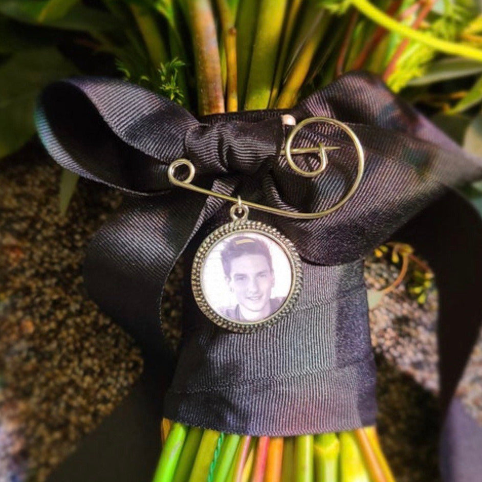 DIY Kit 20mm Beaded Edge Memorial Wedding Photo charm Keepsake - Perfect Pendants Plus