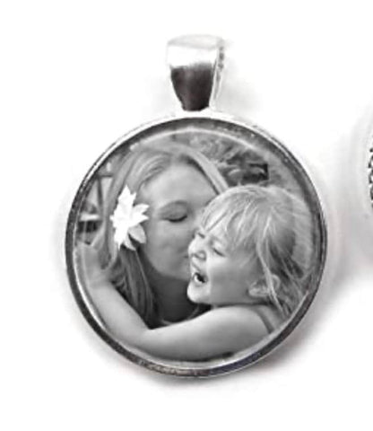 Walk me down the aisle - Custom made with your photo Inserted wedding Jewelry charms to hang from bouquet Photo memory pendant for keepsake