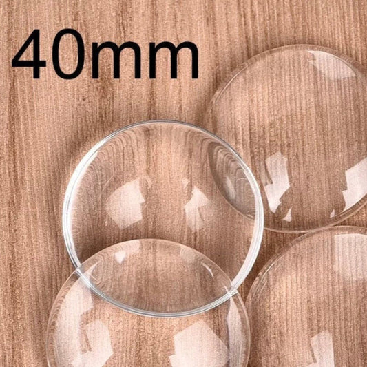 40mm Extra large Glass Almost 2 inches Round cabochon for Making Photo Pendants, Paper weight , Mixed Media, Steampunk
