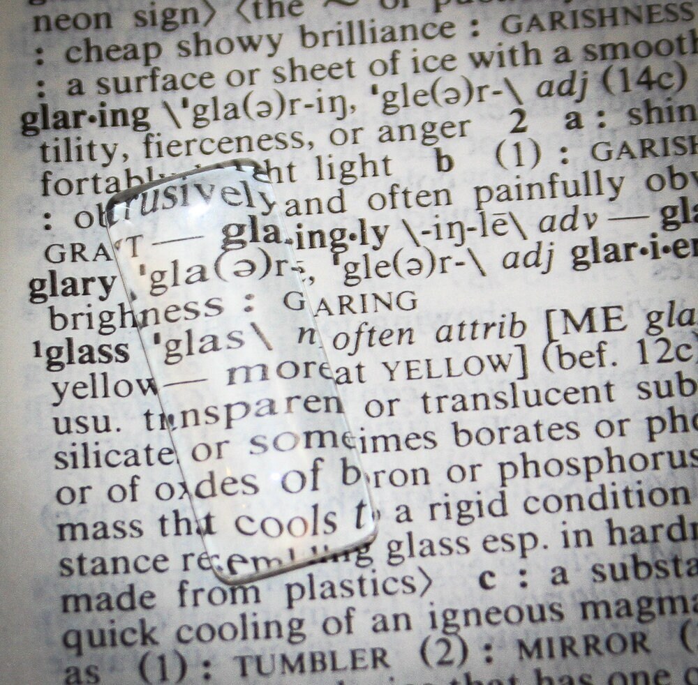 10x25mm Rectangle Glass Clear Cabochons - Perfect Pendants Plus