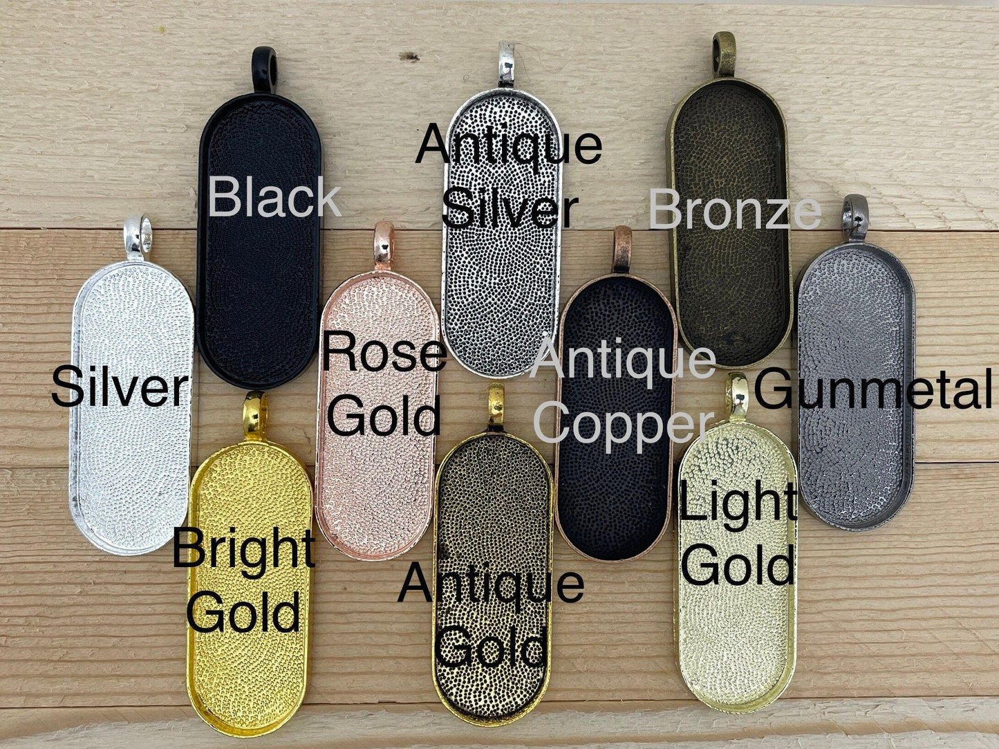 45x18mm Large Oval Necklace Blank Pendant Setting - Perfect Pendants Plus
