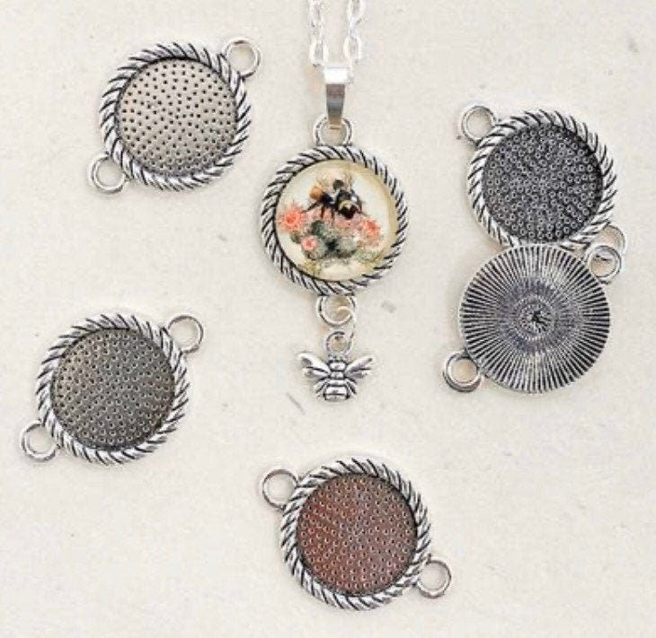 12 - 20mm Round Connectors - Bracelet, Necklace, Bouquet Charms - Perfect Pendants Plus