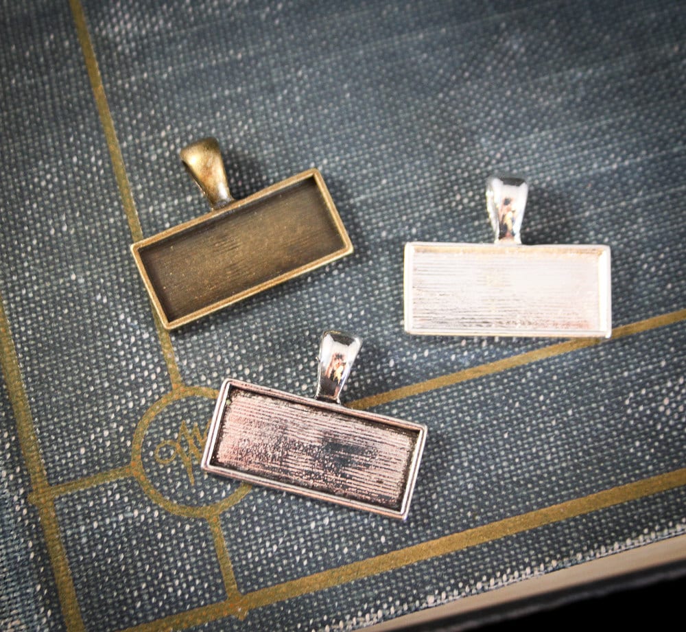 Necklace Kits 10x25mm Horizontal Rectangle - Perfect Pendants Plus