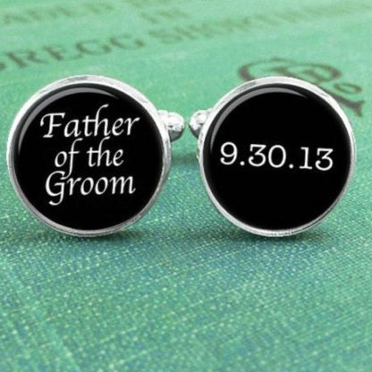 1 DIY kit to make set of Photo Cufflinks, Personalized Cufflinks, Father of the Bride - Wedding Keepsake For Dad