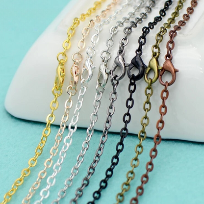 100 Wholesale Jewelry Chains Necklaces 24 Inch Rolo Chain