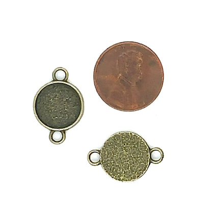 12mm Round Connector Setting Blank - Perfect Pendants Plus
