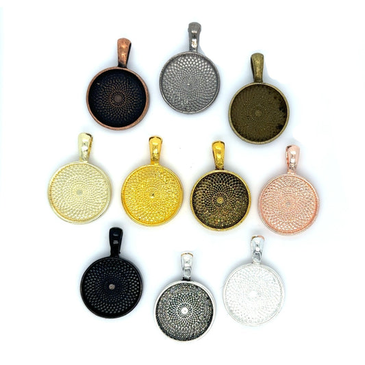 16mm Round Jewelry Pendants for DIY Projects - Perfect Pendants Plus