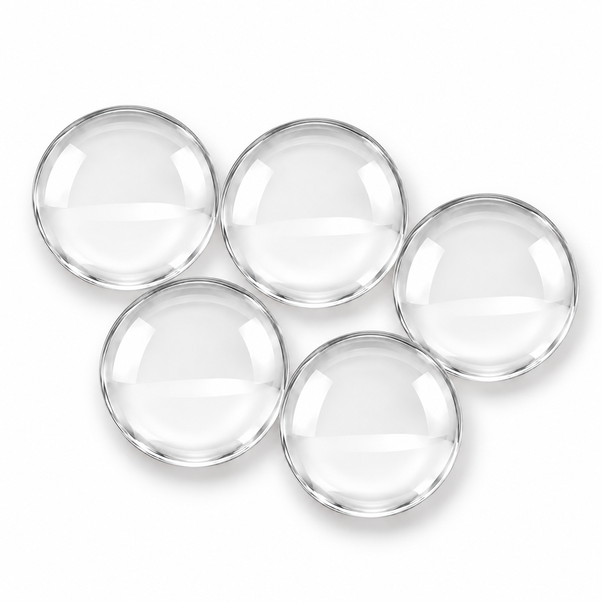 16mm Round Clear Glass Domed for Pendants, Magnets or Mosaics
