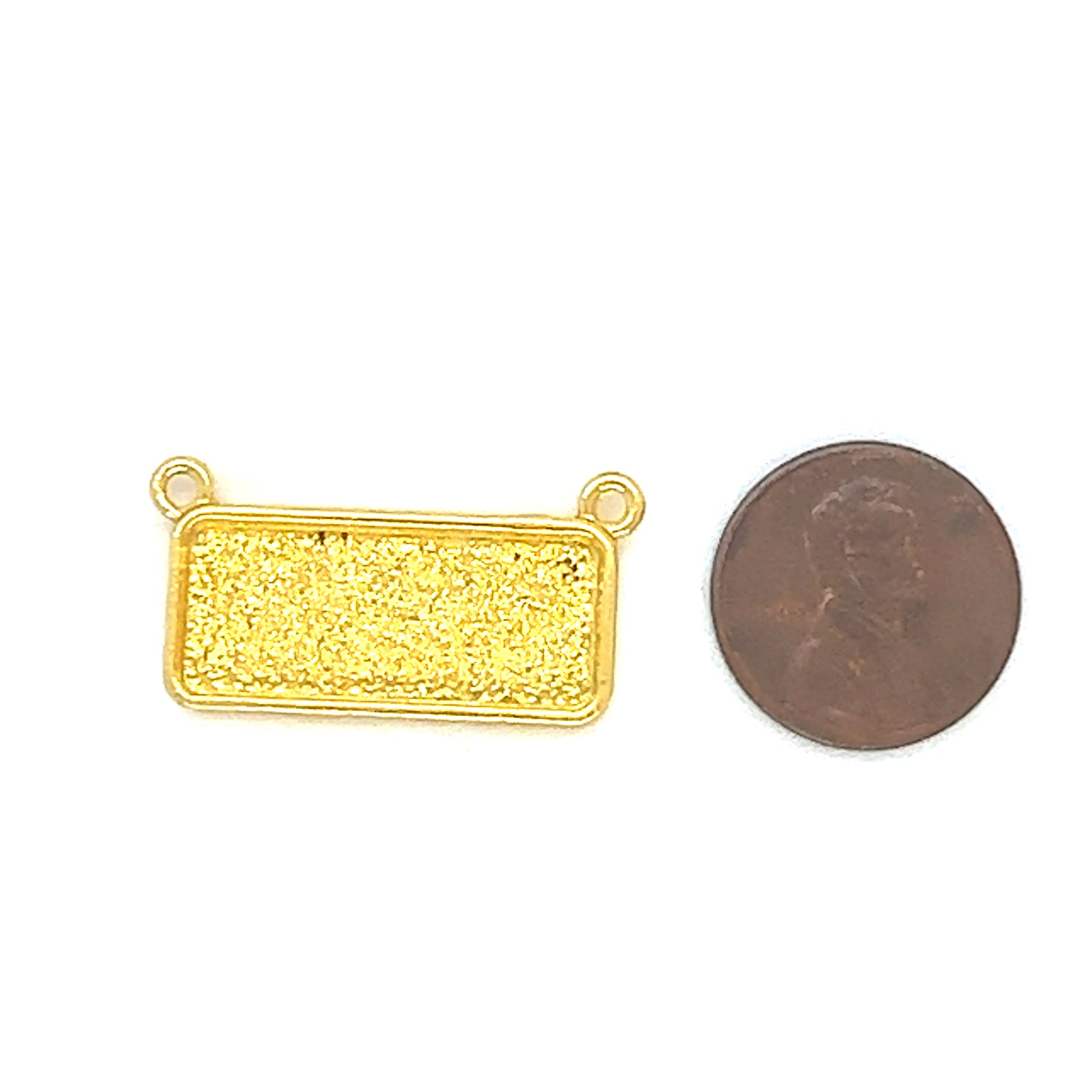 12 Pendants 10x25mm Rectangle Connectors Setting Horizontal Necklaces - Perfect Pendants Plus