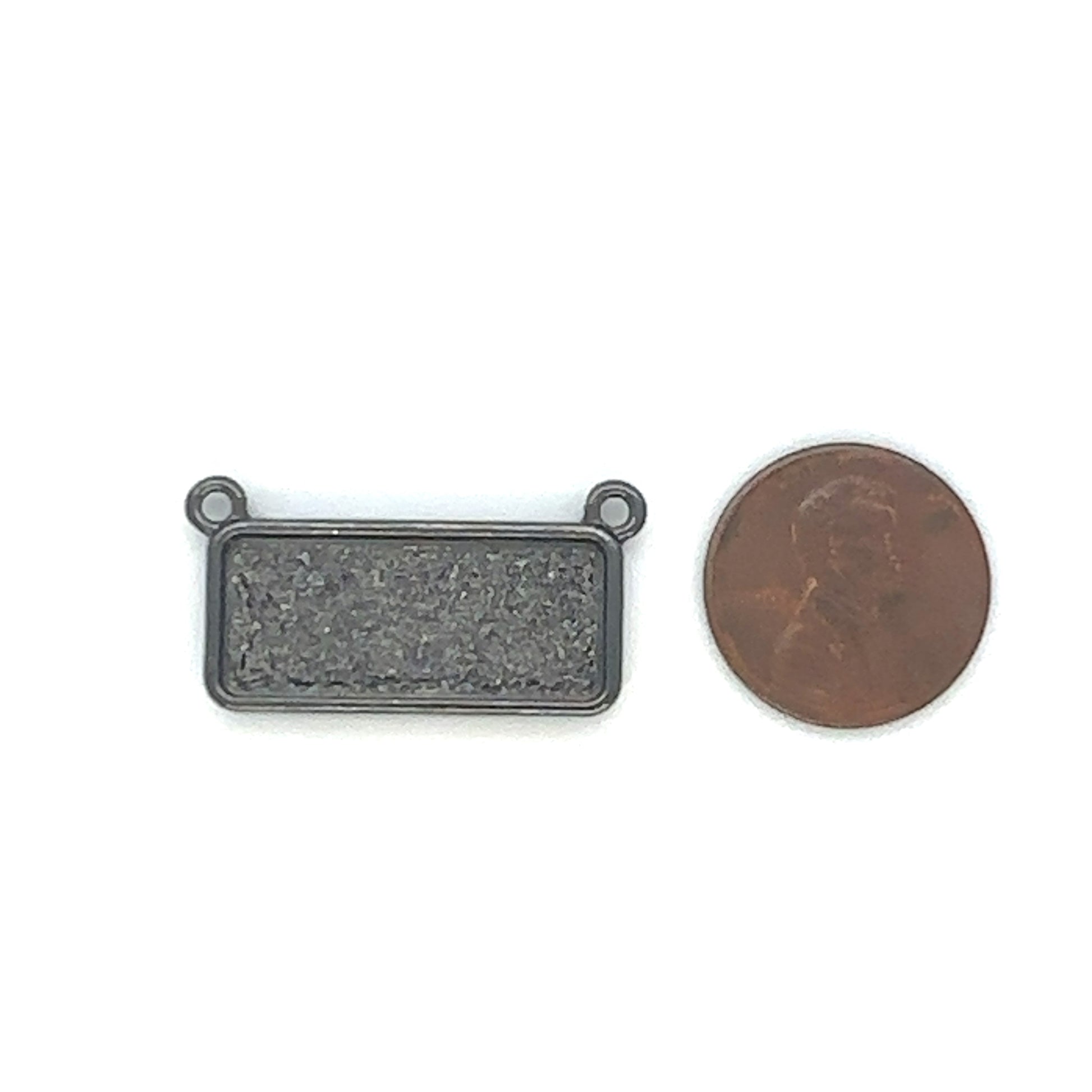 12 Pendants 10x25mm Rectangle Connectors Setting Horizontal Necklaces - Perfect Pendants Plus
