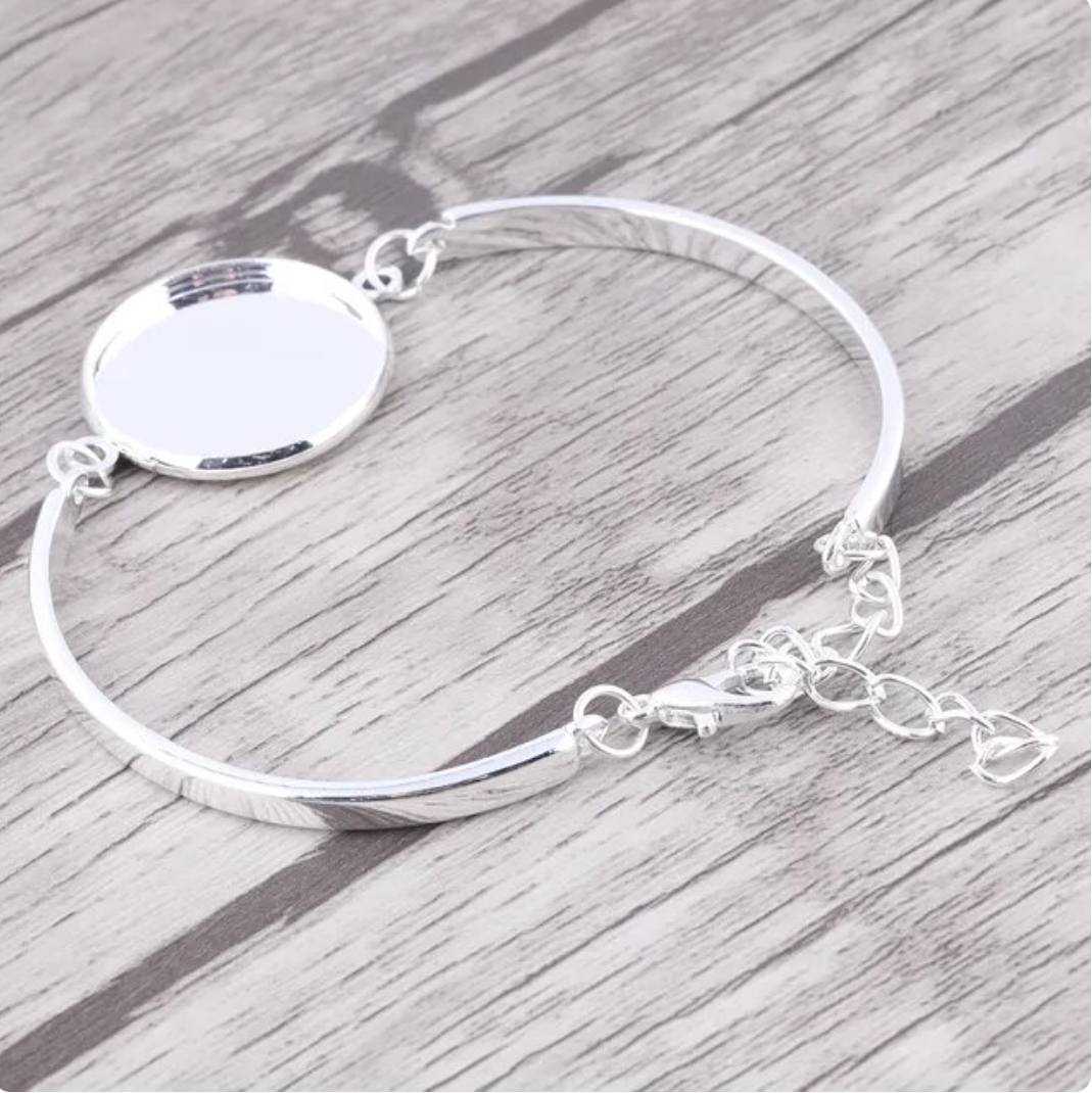 20mm Round Bracelet Maker Kit Includes Glass Cabochon - Perfect Pendants Plus
