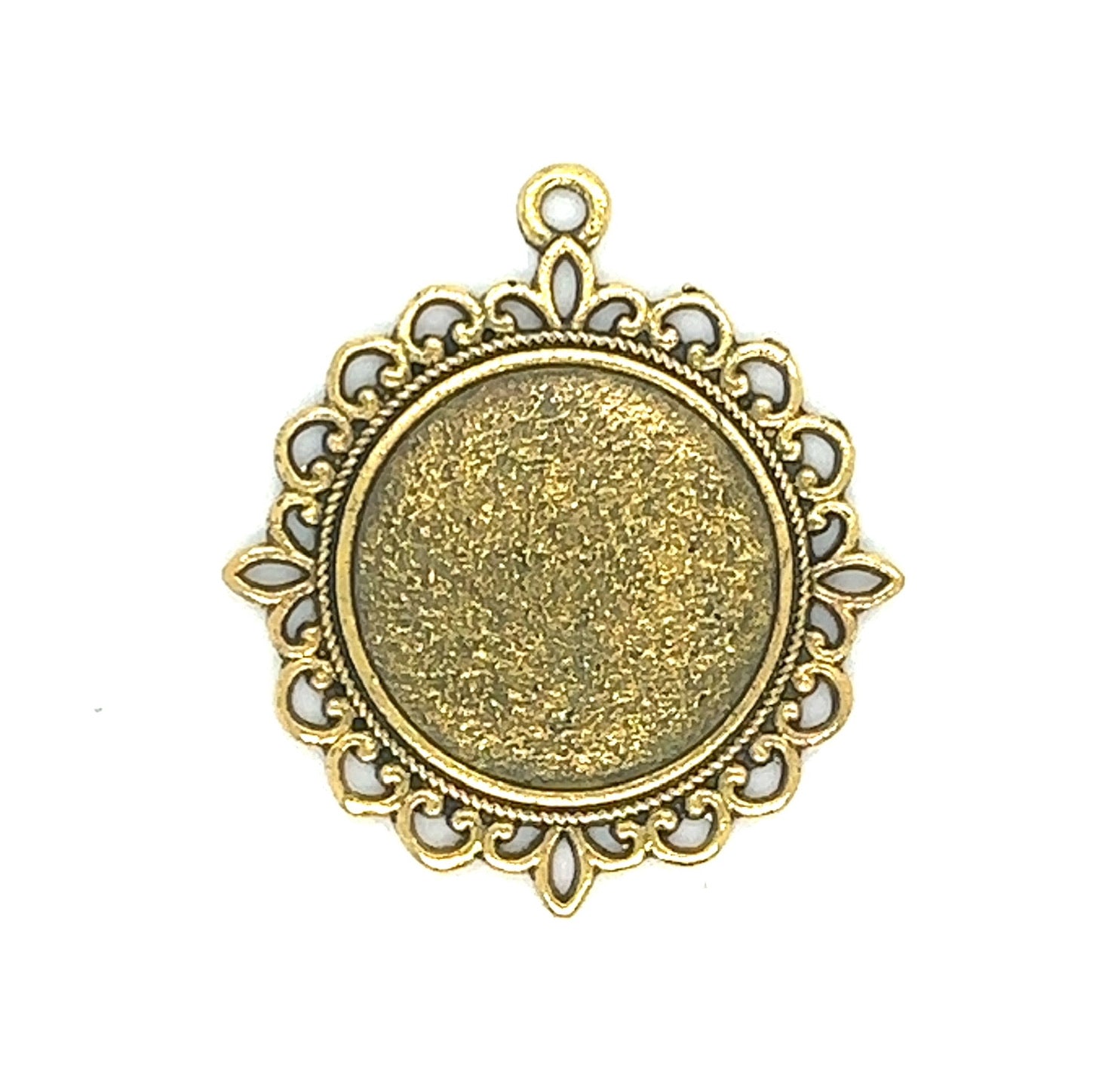 25mm Round Lace Pendant Setting Tray 1 inch - Perfect Pendants Plus