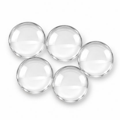 25mm Round Glass Clear Domed Cabochons 1 inch