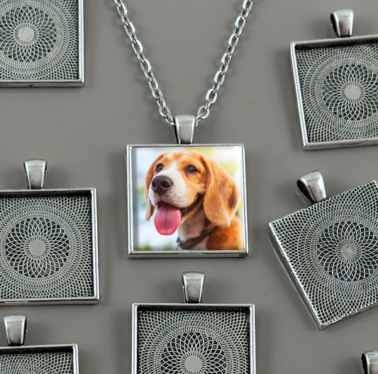 25mm Kits Square Necklace DIY Kids Craft - Perfect Pendants Plus