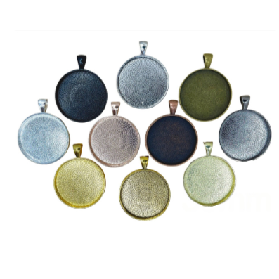 30mm Round Blank Pendant Tray